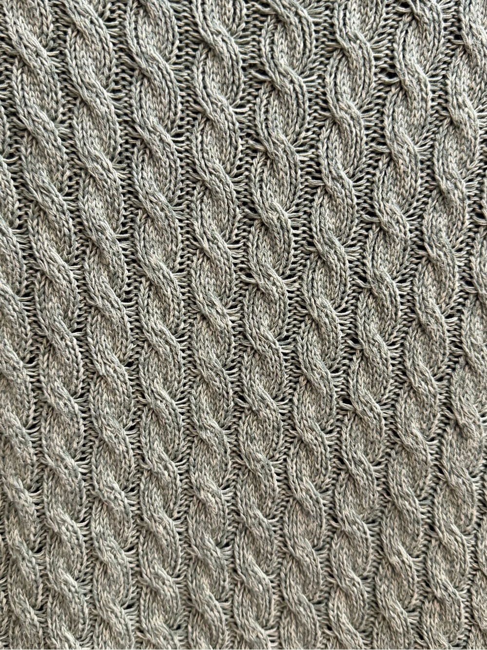 Appleseed's Sage Green Cable-Knit Crew Sweater - Picture 2 of 5